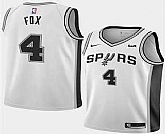Men's San Antonio Spurs #4 DeAaron Fox White 2025 Association Edition Stitched Jersey Dzhi,baseball caps,new era cap wholesale,wholesale hats